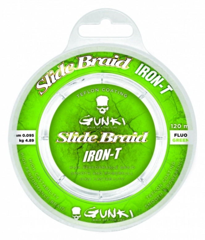 Gunki Slide Braid Iron-T Fluo Green 120m