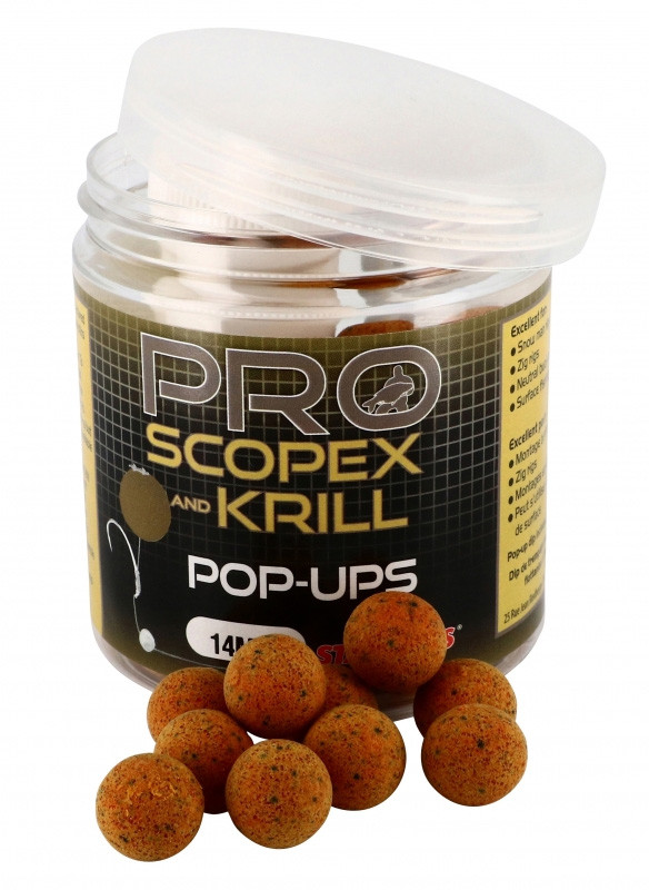 Starbaits Probio Pop Ups - Scopex and Krill 14 mm