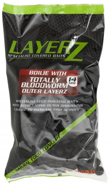 Layers Coated Boilies Bloodworm 14Mm