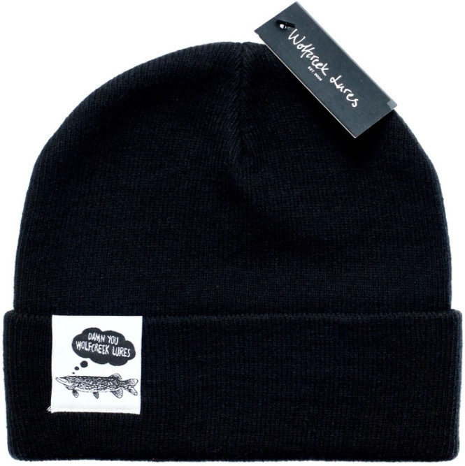 Wolfcreek Pike Patch Knitted Beanie Black
